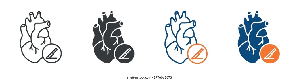 Bypass Surgery Icon Set Multiple Style Collection