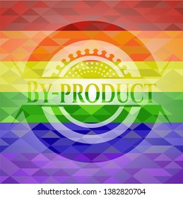 By-product lgbt colors emblem. Vector Illustration. Mosaic.