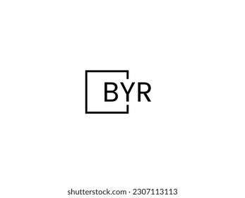 BYR Letter Initial Logo Design Vector Illustration