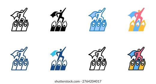 Bystander effect icons set multiple style collection. Editable stroke 
