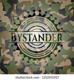 Bystander on camo pattern