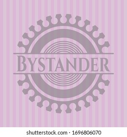 emblema rosa retro del espectador. Ilustración vectorial. Detallado.