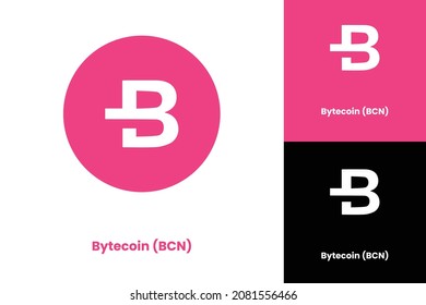 Bytecoin (BCN) Block chain based crypto currency logo symbol vector illustration template svg