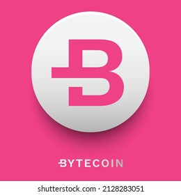 Bytecoin BCN Crypto currency logo and symbol icons vector template. Can be used as stickers, badges, buttons and emblems for virtual digital money technology concept svg