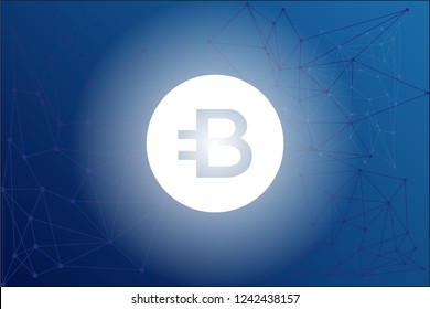 Bytecoin BCN cryptocurrency logo network vector illustration svg
