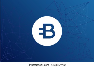 Bytecoin BCN cryptocurrency network vector illustration svg