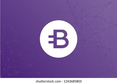 Bytecoin BCN cryptocurrency network vector illustration svg