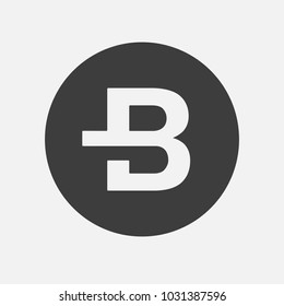 Bytecoin BCN vector adapted icon. Cryptocurrency, payment crypto currency, blockchain logo button, Flat minimalist adaptation design web site mobile app EPS Isolated on white background svg