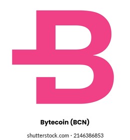 Bytecoin crypto currency with symbol BCN. Crypto logo vector illustration for stickers, icon, badges, labels and emblem designs. svg