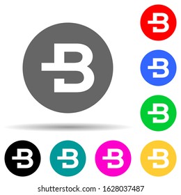 bytecoin multi color style icon. Simple glyph, flat vector of crepto currency icons for ui and ux, website or mobile application