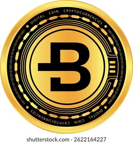 bytecoin-bcn cryptocurrency illustrations on abstract background. 3d illustrations.