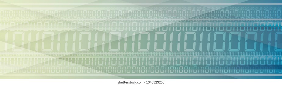 Bytes of binary code run through network. Abstract futuristic syberspace. Modern Technology background
