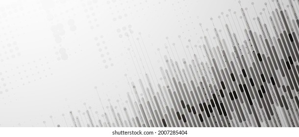 Bytes of binary code run through network. Abstract futuristic technology syberspace