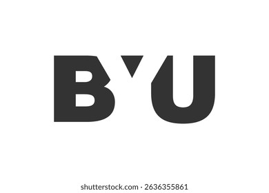 BYU logo design. Initial letter B Y U bold font style for tech startups, consulting, corporate branding. Creative company name, headlines typography identity, trendy logotype. Vector illustration.