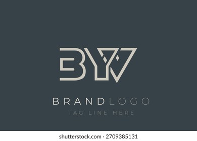 BYV abstract letter logo design. Modern Business Logo Design With Abstract Typography and Contemporary Style