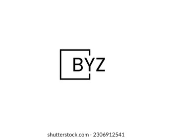 BYZ Letter Initial Logo Design Vector Illustration