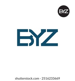 Design de Monograma da Letra do Logotipo BYZ