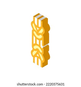 byzantinische Kette isometrische Symbol Vektorgrafik. byzantinisches Kettenzeichen. einzelne Symbolillustration