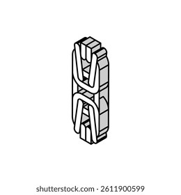 byzantine chain isometric icon vector. byzantine chain sign. isolated symbol illustration