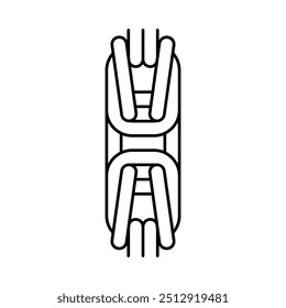 byzantine chain line icon vector. byzantine chain sign. isolated contour symbol black illustration