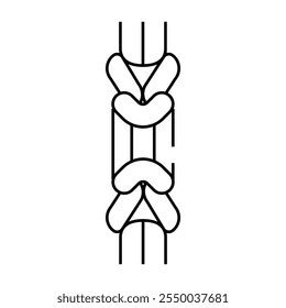 byzantine chain line icon vector. byzantine chain sign. isolated contour symbol black illustration