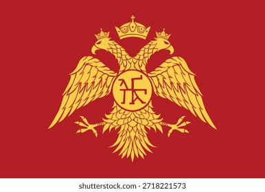 Bandeira do Império Bizantino com águia bicéfala