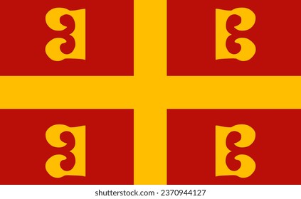 Byzantinische Fahne, Vektorgrafik einzeln. Symbol der Flagge des östlichen Römischen Reiches.