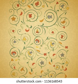 Byzantine ornament, seamless background.