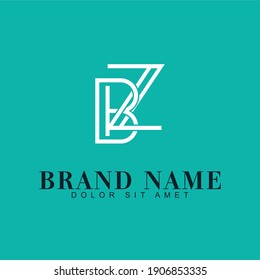 BZ Alphabet initial Letter Monogram Icon Logo vector illustration
