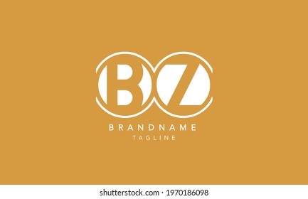 BZ Alphabet Letters Initial Circle Icon Logo