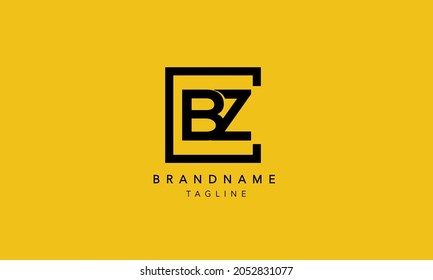 BZ Alphabet Letters Initial Square Icon Logo