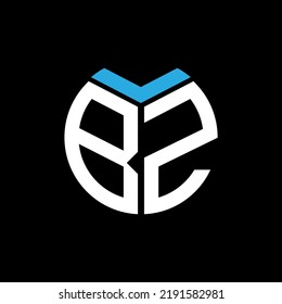  BZ creative circle letter logo concept. BZ letter design.

