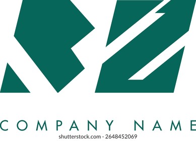 Diseño de Vector de logotipo de letra abstracta moderna creativa de BZ. Utilizable para su empresa o negocio e identidad de marca.