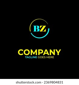 plantilla de diseño de logotipo de letras modernas creativas de BZ