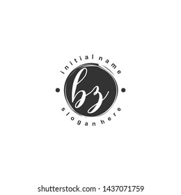 BZ Initial beauty monogram logo vector