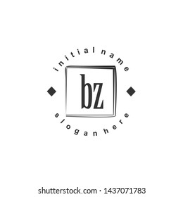 BZ Initial beauty monogram logo vector