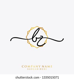 BZ Initial handwriting logo template