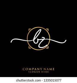 BZ Initial handwriting logo template