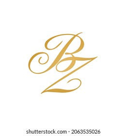 BZ initial logo design vektor stock