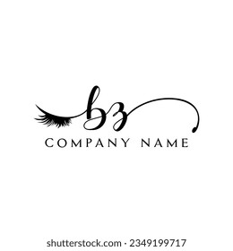 BZ initial Logo lash logo eyelash vector modern