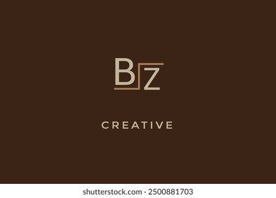 BZ initial modern elegant letters logo.

