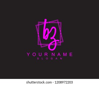 BZ Initial square logo template vector