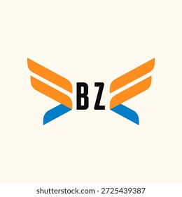 Icono de Vector de Plantilla de negocios con logotipo de BZ Initials
