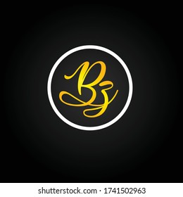 Diseño del logotipo de letras BZ o iniciales B Z en vector.