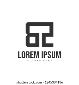 BZ Letter logo design. Initial letter logo template design