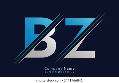 BZ Letter logo design vector template.