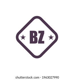 BZ Letter Logo Vector Illustration. Logo Initial Design Concept.
