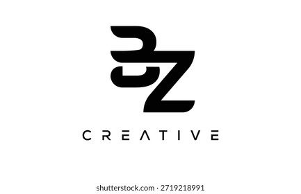 BZ Letter Monogram Logo for Modern Creative Brand Identity