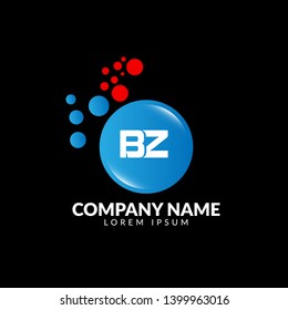 BZ logo concept. Designed for your web site design, logo, app, UI. map pin logo design.BZ corporate identity logo. can be used for business company. modern illustration.modern graphic design