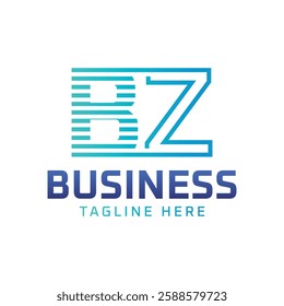 BZ Logo Design. Sleek Modern Letter BZ Logo for Business